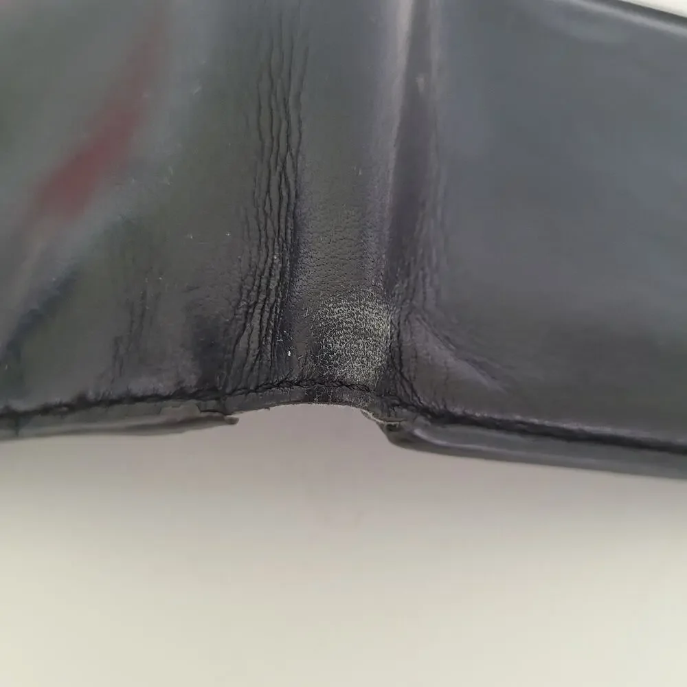 Coach Designer Mens Wallet Black Bifold Leather Folding Medium Logo Vintage